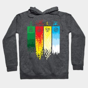 Element Symbols Avatar The Last Airbender Kids Hooded Sweatshirt