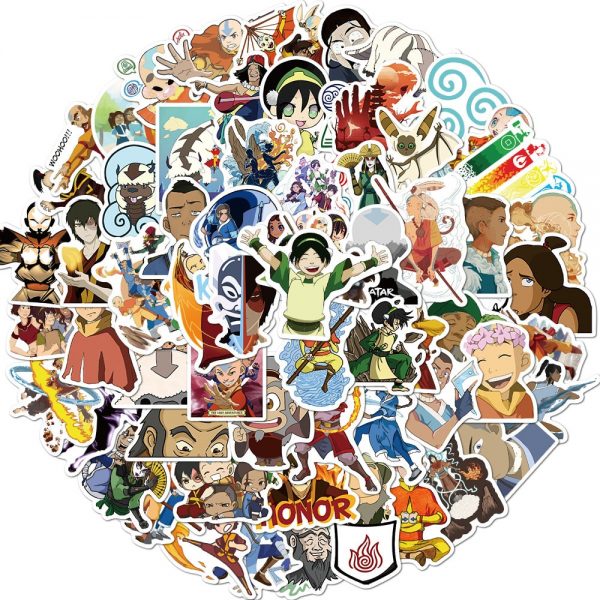 10 50 100pcs Avatar The Last Airbender Stickers Anime Cartoon Sticker Funny DIY Luggage Laptop Skateboard 1 - Avatar The Last Airbender Merch