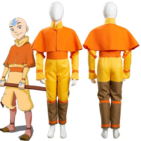 Avatar The Last Airbender Avatar Aang Cosplay Costume Kids Children Jumpsuit Outfits Halloween Carnival Suit - Avatar The Last Airbender Merch