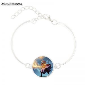 Mendittorosa Avatar the Last Airbender New Brand Jewelry Silver Colour With Glass Cabochon Bracelet Bangle For 3 - Avatar The Last Airbender Merch