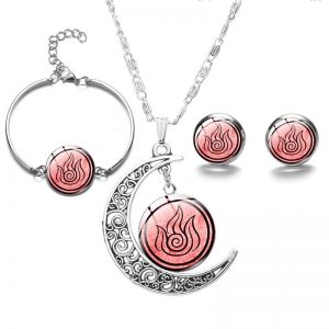 New Avatar The Last Airbender Moon Pendant Necklace For Women Glass Cabochon Charms Fashion Necklace On - Avatar The Last Airbender Merch