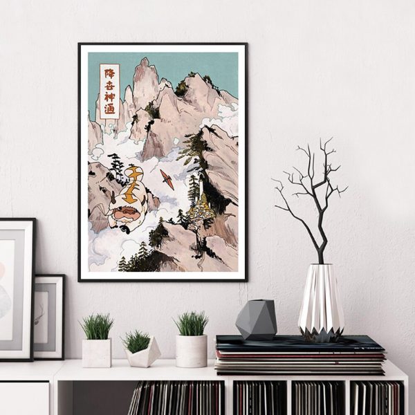 The Last Airbender Poster Japan Portrait Canvas Painting Mural Japanese Retro Picture Vintage Wall Bedroom Home 3 - Avatar The Last Airbender Merch