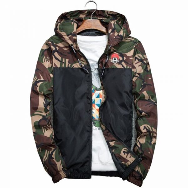 Avatar The Last Airbender Printed Mens Windbreaker Camouflage Patchwork Coat Fashion Streetwear Jacket Camo High - Avatar The Last Airbender Merch