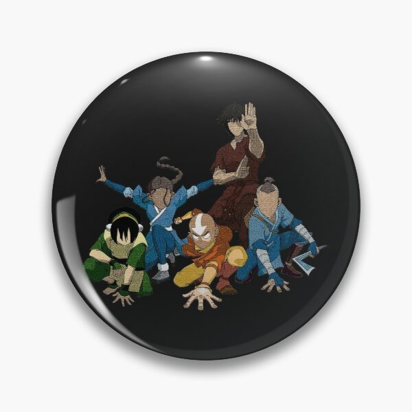 Avatar The Last Airbender Group All 90S Soft Button Pin Customizable Cute Funny Lapel Pin - Avatar The Last Airbender Merch